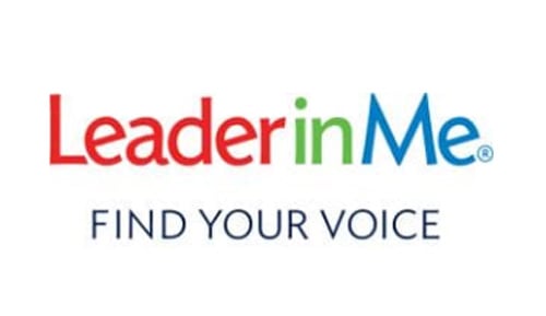 Red, green and blue Leader in Me logo