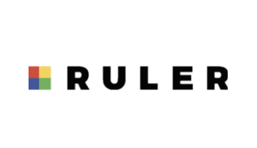 Black Ruler logo with colored squares